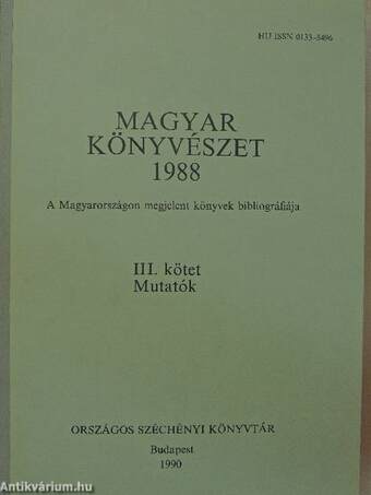 Magyar Könyvészet 1988 III.