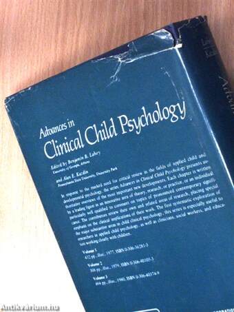 Advances in Clinical Child Psychology 3.