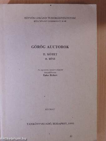 Görög auctorok II/II. (görög nyelvű)