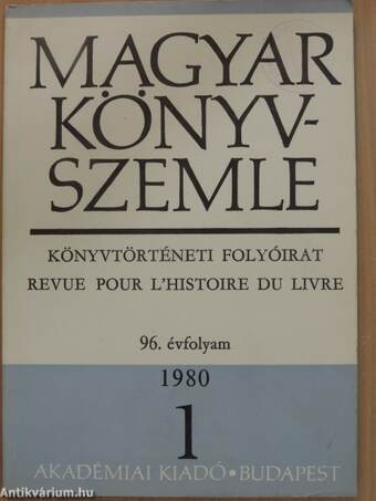 Magyar Könyvszemle 1980/1.
