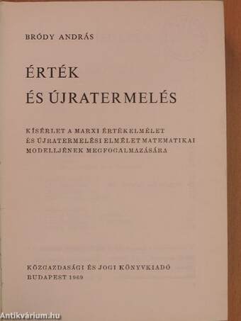 Érték és újratermelés