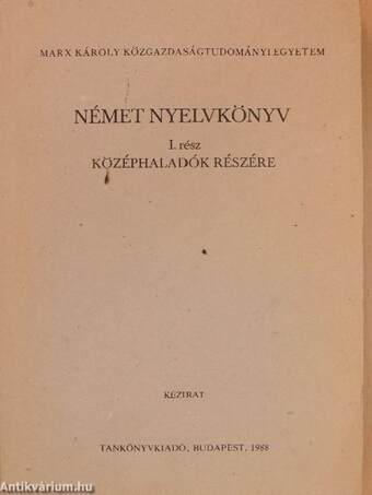 Német nyelvkönyv I.