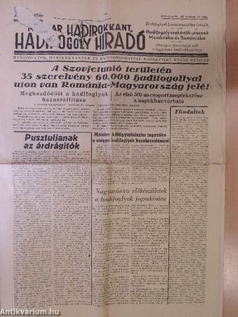 Magyar hadirokkant, hadifogoly híradó 1947. május 24.