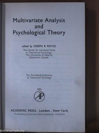 Multivariate Analysis and Psychological Theory