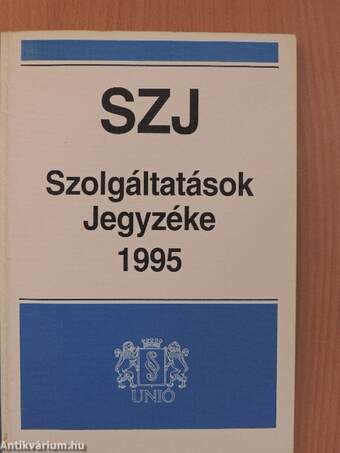 Szolgáltatások Jegyzéke 1995