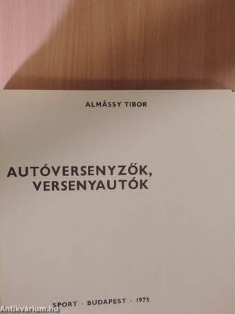 Autóversenyzők, versenyautók