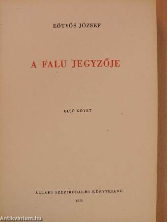 A falu jegyzője I-II.