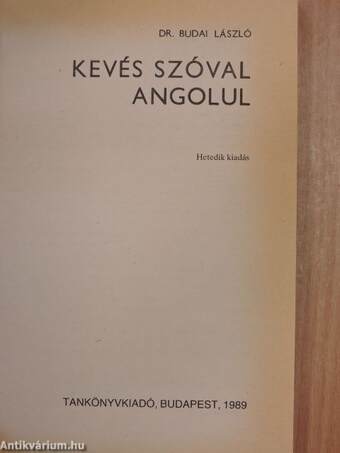 Kevés szóval angolul