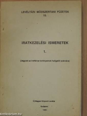 Iratkezelési ismeretek 1.