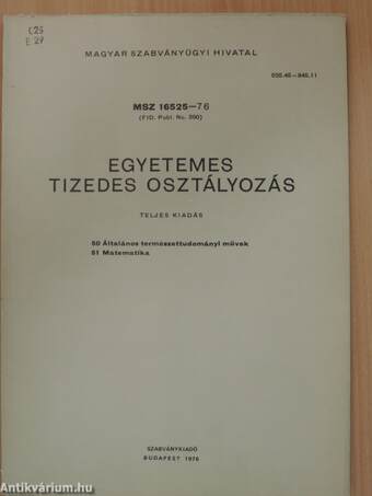 Egyetemes tizedes osztályozás 50-51.