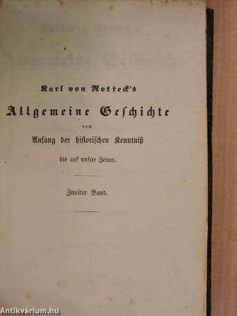 Allgemeine Geschichte vom Anfang der historischen Kenntniss bis auf unsere Zeiten II. (gótbetűs)