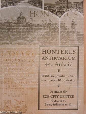 Honterus Antikvárium 44. Aukció