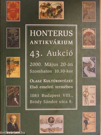 Honterus Antikvárium 43. Aukció