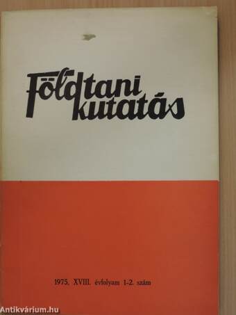 Földtani Kutatás 1975/1-2.