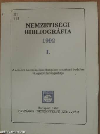 Nemzetiségi Bibliográfia 1992 I.