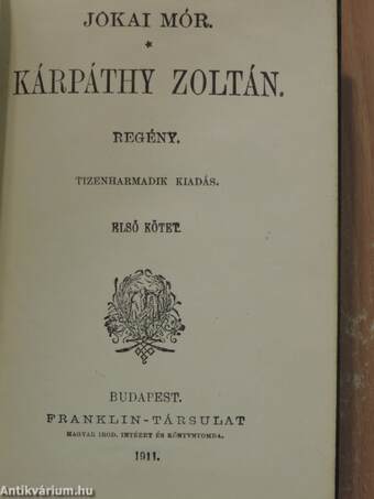 Kárpáthy Zoltán I-II.