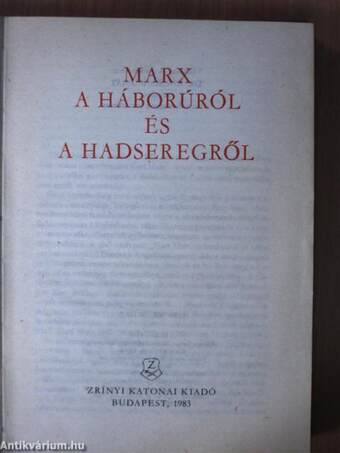 Marx a háborúról és a hadseregről