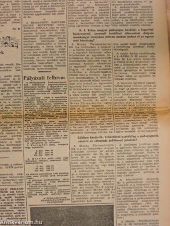 Pedagógusok Lapja 1958. (nem teljes évfolyam)