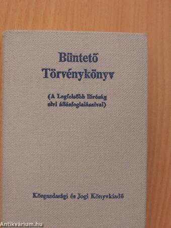 Büntető Törvénykönyv