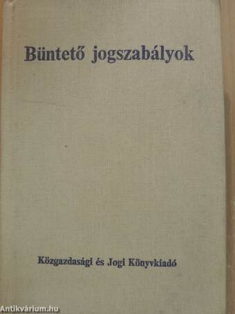 Büntető jogszabályok