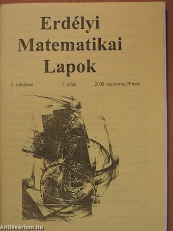 Erdélyi Matematikai Lapok 2003. november