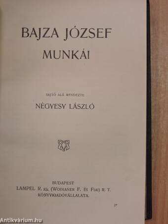 Bajza József munkái