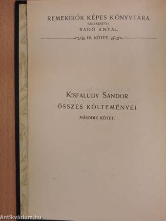 Kisfaludy Sándor összes költeményei II. (töredék)