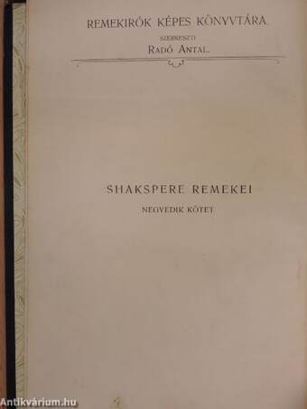 Shakspere remekei IV.