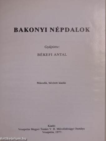 Bakonyi népdalok