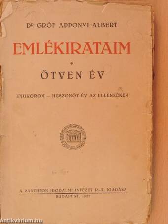 Emlékirataim/Ötven év (rossz állapotú)