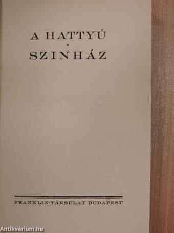 A hattyú/Szinház