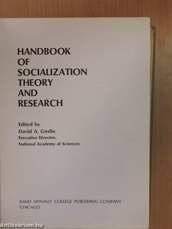 Handbook of Socialization Theory and Research