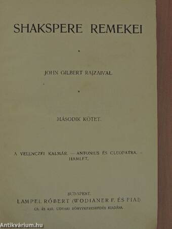 Shakspere remekei II.