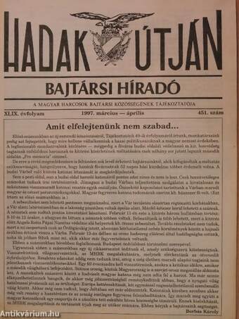 Hadak útján 1997. (nem teljes évfolyam)