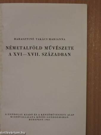 Németalföld művészete a XVI-XVII. században