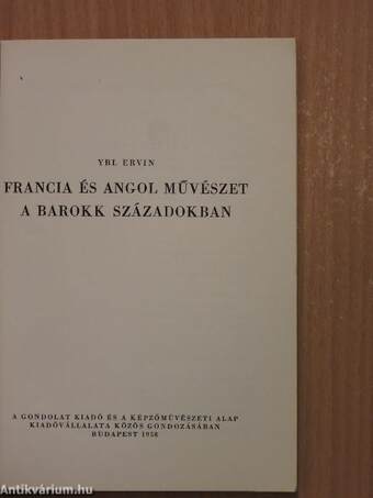 Francia és angol művészet a barokk századokban