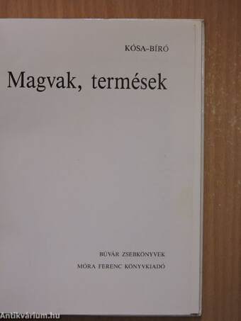 Magvak, termések