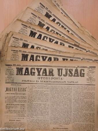 Magyar Ujság 1873. (nem teljes évfolyam) (rossz állapotú)