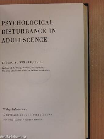 Psychological Disturbance in Adolescence