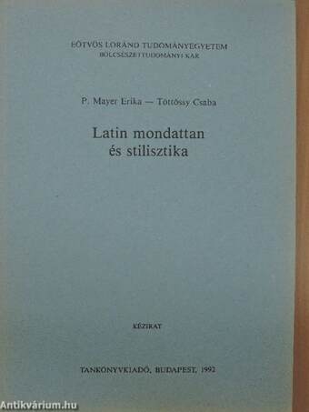 Latin mondattan és stilisztika