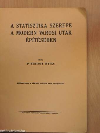 A statisztika szerepe a modern városi utak építésében