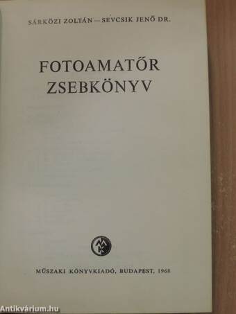 Fotoamatőr zsebkönyv