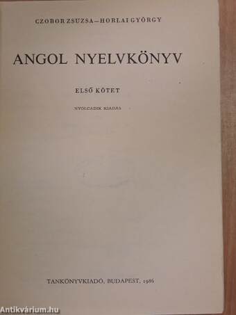 Angol nyelvkönyv I.