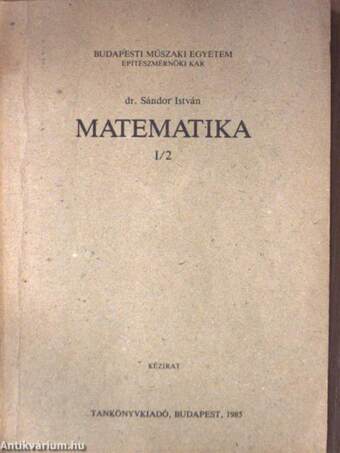 Matematika I/2.