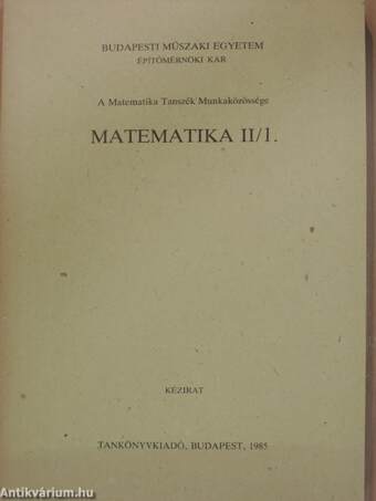 Matematika II/1.