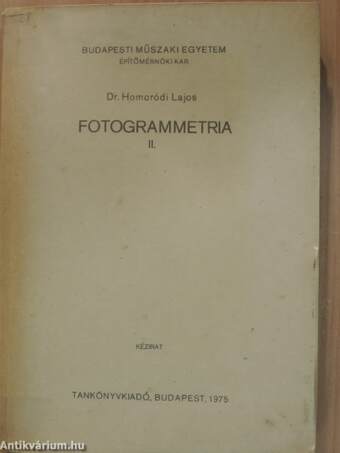 Fotogrammetria II.