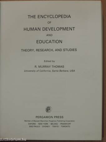 The Encyclopedia of Human Development and Education