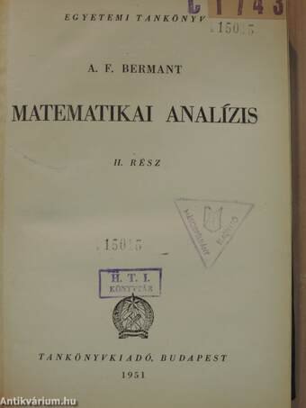 Matematikai analízis II.