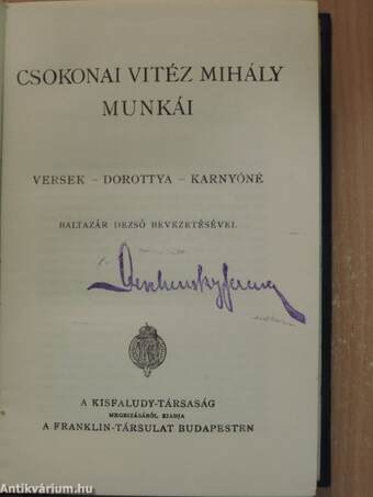 Csokonai Vitéz Mihály munkái