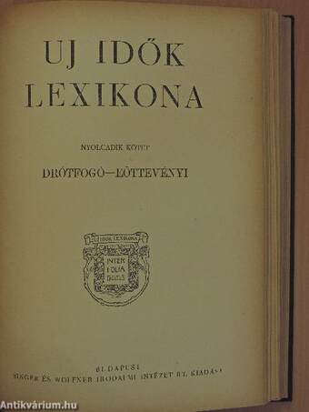 Uj idők lexikona 7-8. (töredék)